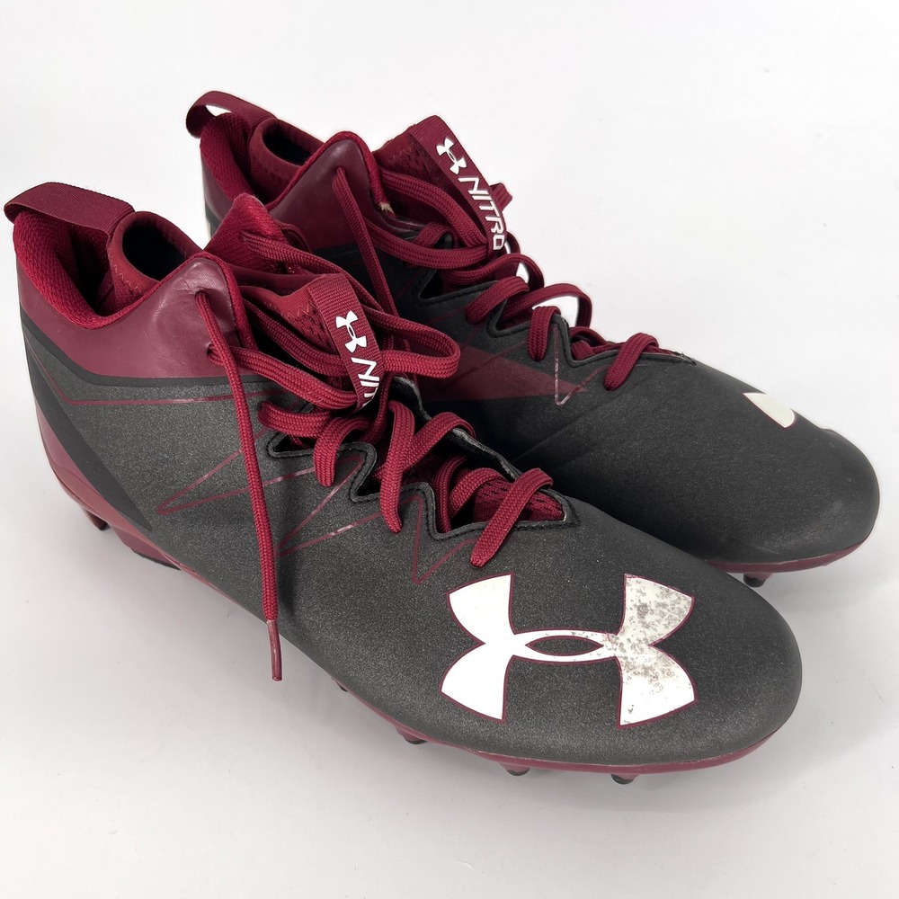 New Under Armour Nitro Mid D Size 11 Football Cleats NWOB Defect on logo on toe